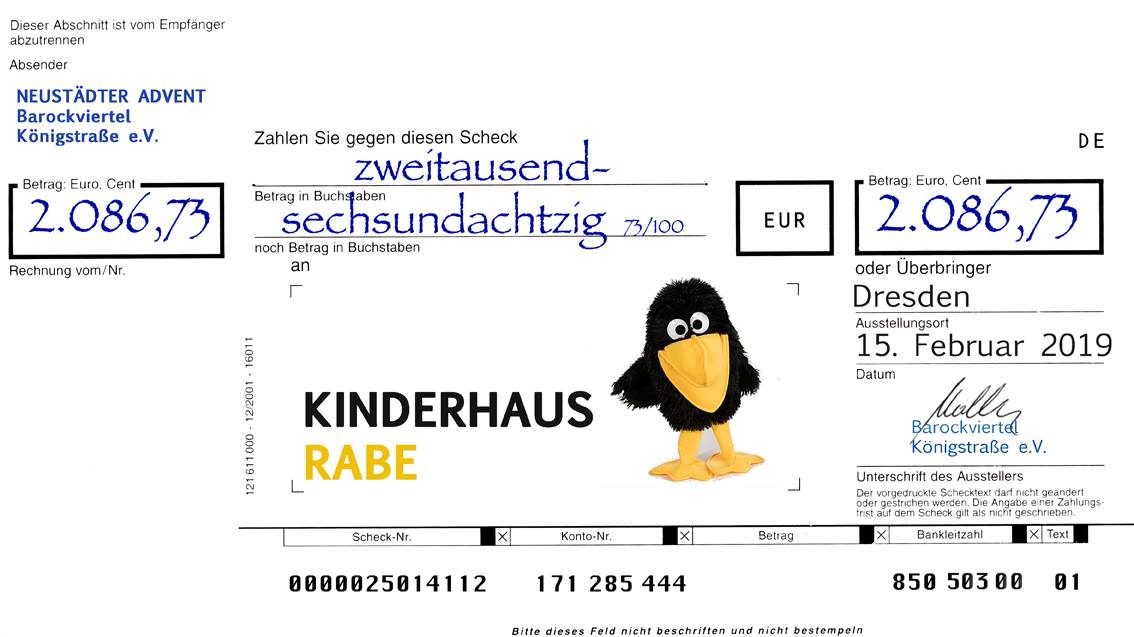 Barockviertel unterstützt Kinderhaus Rabe