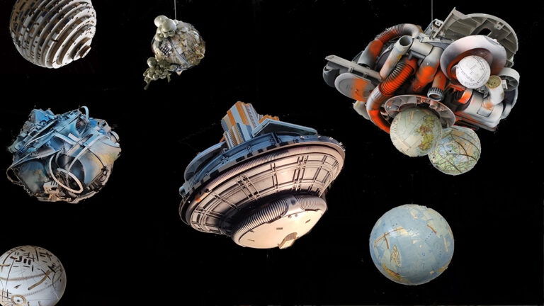 Philipp Gloger - Terraforming - Serie hängender Objekte - diverse Materialien