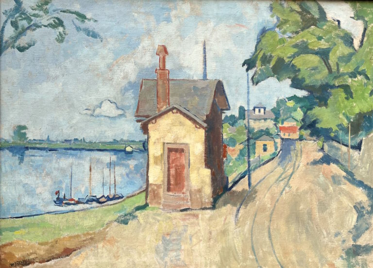 Die Pillnitzer Landstraße in Wachwitz“ (Öl auf Leinwand)